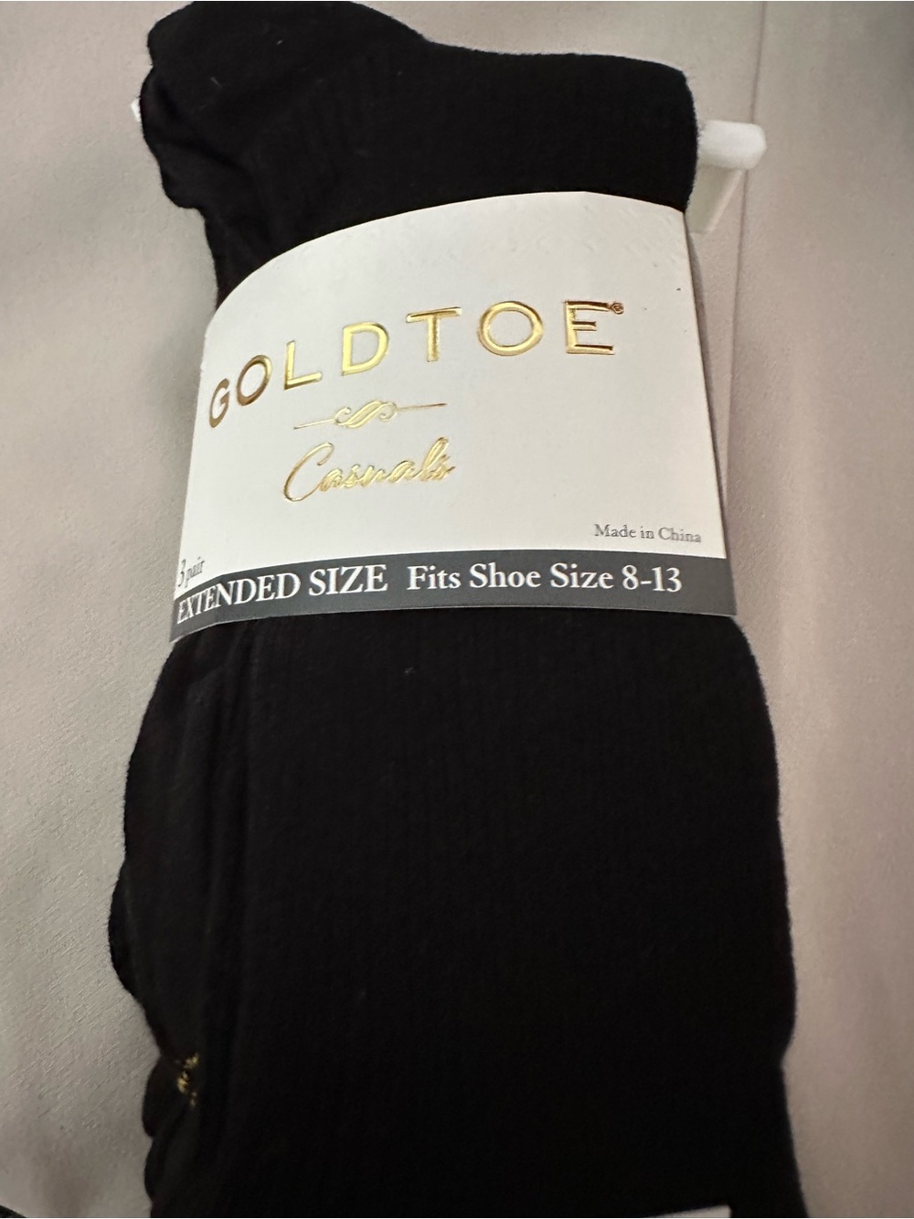 Gold Toe Women’s Black Non-Binding Crew Socks - Extended Size